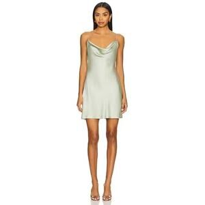 NEW NWT Alice + Olivia Satin Mini Dress in Breeze Size 10